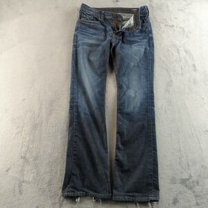 Buffalo David Bitton King-X Jeans Mens 31x34 Blue Distressed Slim Bootcut